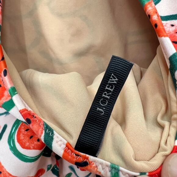 J.Crew Watermelon Print One-Piece Swimsuit Women's M Red Pink - Picture 6 of 12